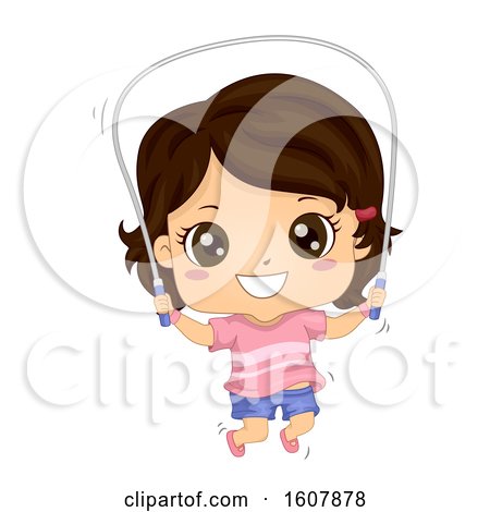 Kid Girl Jumping Rope Illustration by BNP Design Studio
