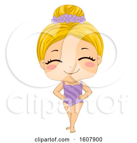 Kid Girl Synchronized Swimming Outfit Illustration by BNP Design Studio