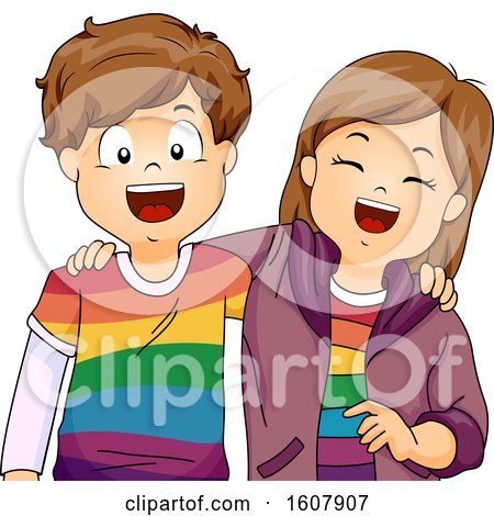 Kids Gay Lesbian Friends Illustration by BNP Design Studio