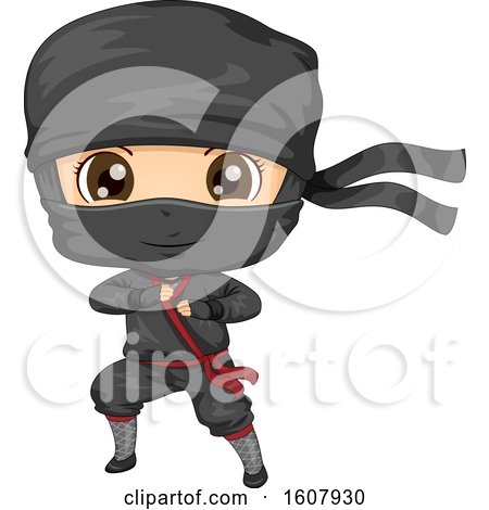 Kid Boy Ninja Costume Illustration by BNP Design Studio