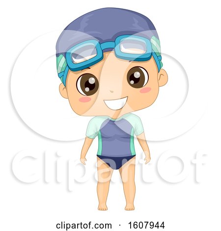 Kid Boy Swimming Suit Illustration by BNP Design Studio