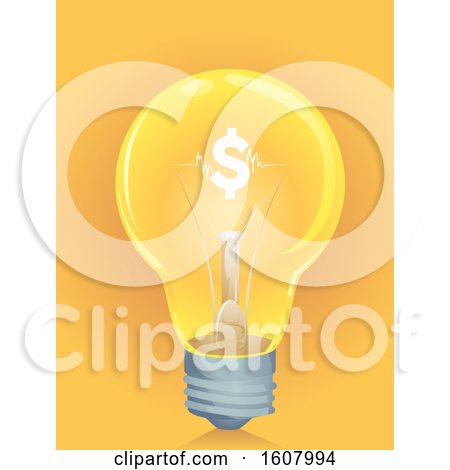 Light Bulb Finance Idea Illustration by BNP Design Studio