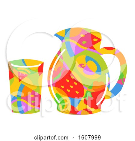 Fruit Juice Pitcher Glass Illustration by BNP Design Studio