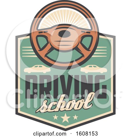 Clipart of a Driving School Design - Royalty Free Vector Illustration by Vector Tradition SM
