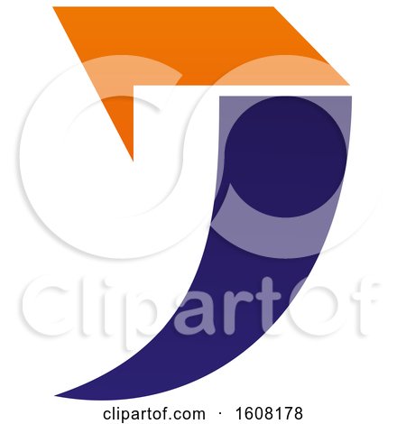 Clipart of a Letter J Logo Design - Royalty Free Vector Illustration by Vector Tradition SM