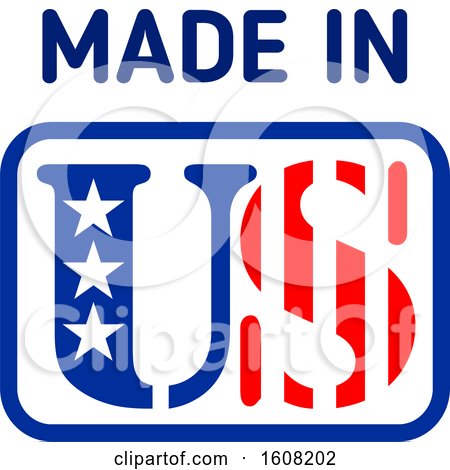 Clipart of a Made in the Usa Design - Royalty Free Vector Illustration by Vector Tradition SM