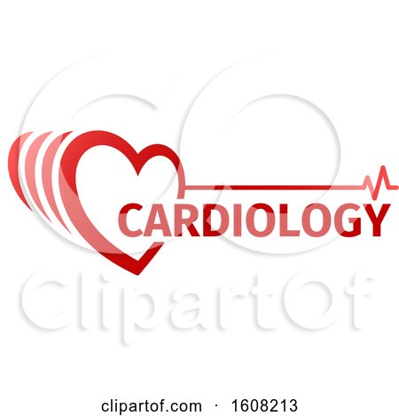 Clipart of a Medical Cardiology Heart Design - Royalty Free Vector Illustration by Vector Tradition SM