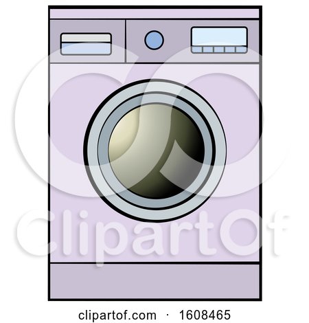 Clipart of a Front Loader Washing Machine - Royalty Free Vector Illustration by Lal Perera