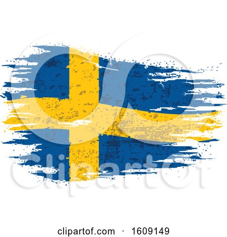 Clipart of a Torn and Distressed Sweden Flag - Royalty Free Vector Illustration by dero