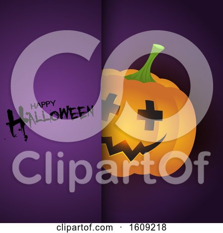 Halloween Background with Cute Pumpkin by KJ Pargeter