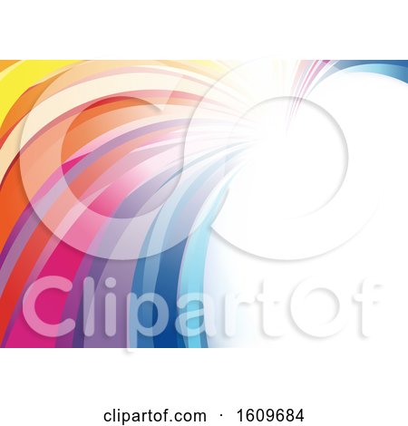 Clipart of a Colorful Raainbow Arch Background - Royalty Free Vector Illustration by dero