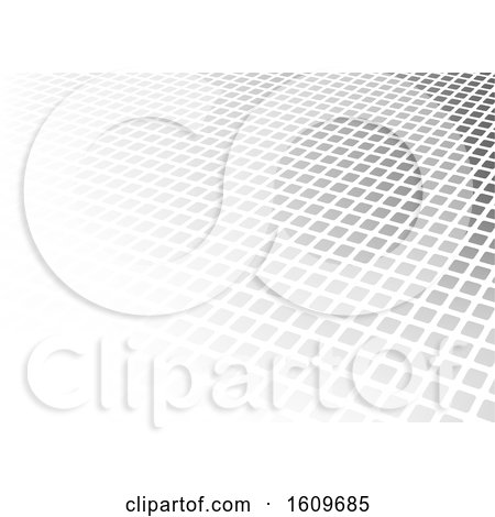 Clipart of a Gray Grid or Tile Background - Royalty Free Vector Illustration by dero