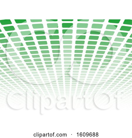 Clipart of a Green Grid or Tile Background - Royalty Free Vector Illustration by dero