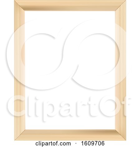 Clipart of a Wood Frame Border - Royalty Free Vector Illustration by dero
