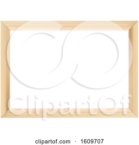 Clipart of a Wood Frame Border - Royalty Free Vector Illustration by dero