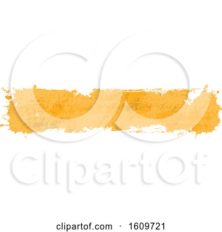 Clipart of a Yellow Grungy Website Border or Header Banner - Royalty Free Vector Illustration by dero