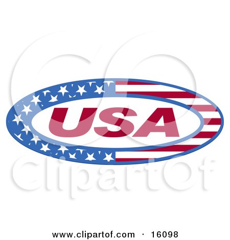 Circle Of Stars And Stripes Around The Usa, Made In The United States Clipart Illustration by Andy Nortnik