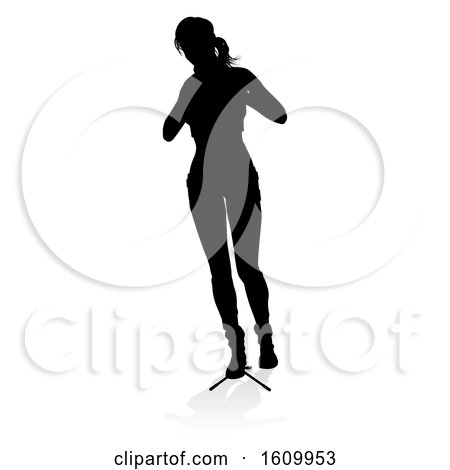 Singer Pop Country Rock Star Woman Silhouette by AtStockIllustration