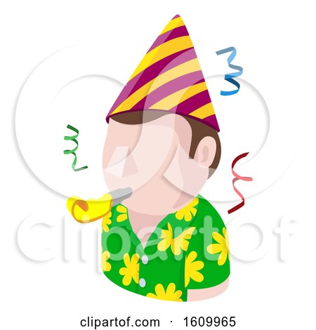 Party Man Avatar People Icon by AtStockIllustration