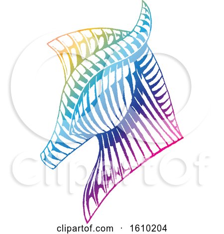 Clipart of a Sketched Colorful Horse Head - Royalty Free Vector Illustration by cidepix