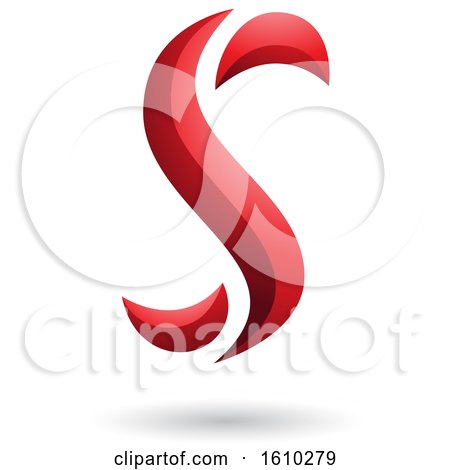 Clipart of a Red Letter S - Royalty Free Vector Illustration by cidepix