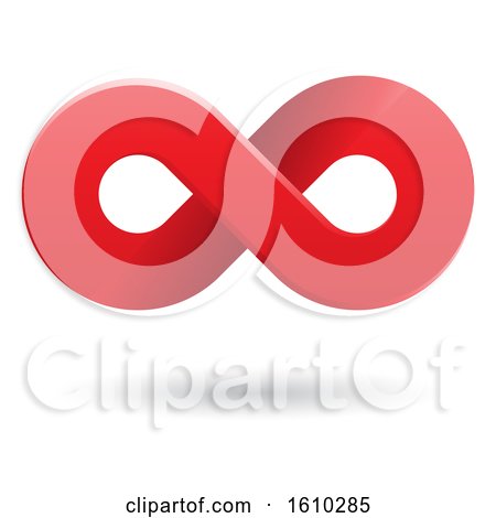 Clipart of a Red Infinity Symbol - Royalty Free Vector Illustration by cidepix