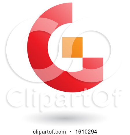 Clipart of a Red and Orange Letter G - Royalty Free Vector Illustration by cidepix