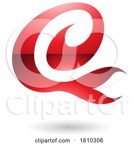 Clipart of a Red Letter E - Royalty Free Vector Illustration by cidepix