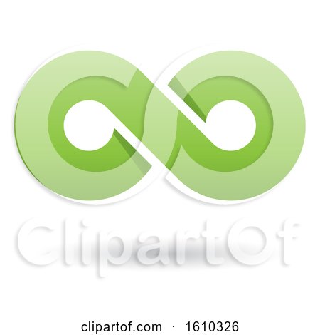 Clipart of a Green Infinity Symbol - Royalty Free Vector Illustration by cidepix
