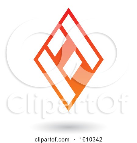 Clipart of a Red and Orange Letter a - Royalty Free Vector Illustration by cidepix