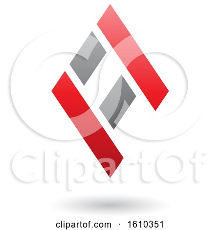 Clipart of a Red and Gray Letter a - Royalty Free Vector Illustration by cidepix