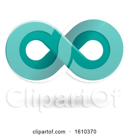 Clipart of a Persian Green Infinity Symbol - Royalty Free Vector Illustration by cidepix