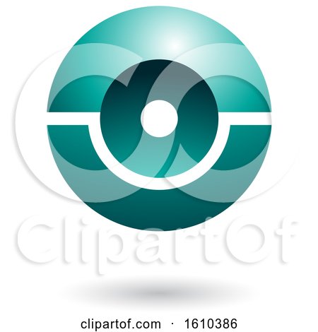 Clipart of a Persian Green Futuristic Sphere - Royalty Free Vector Illustration by cidepix