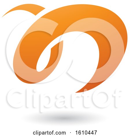 Clipart of an Orange Letter N - Royalty Free Vector Illustration by cidepix