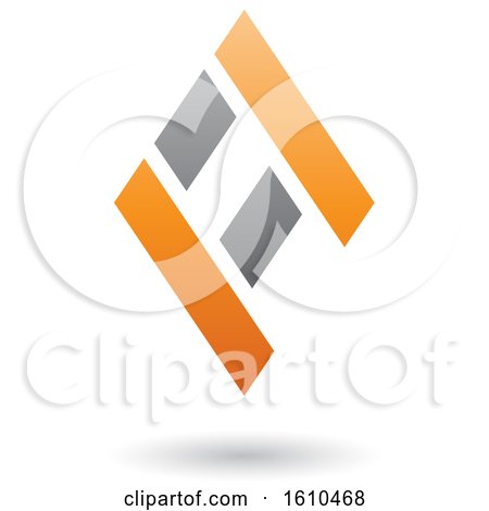 Clipart of an Orange and Gray Letter a - Royalty Free Vector Illustration by cidepix