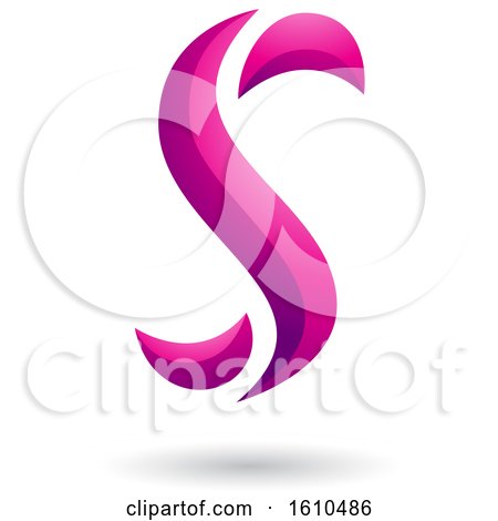 Clipart of a Magenta Letter S - Royalty Free Vector Illustration by cidepix