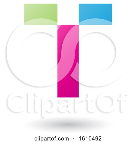 Clipart of a Letter T - Royalty Free Vector Illustration by cidepix