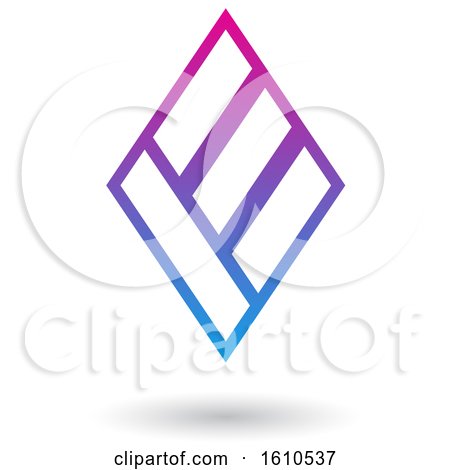 Clipart of a Magenta and Blue Letter E - Royalty Free Vector Illustration by cidepix