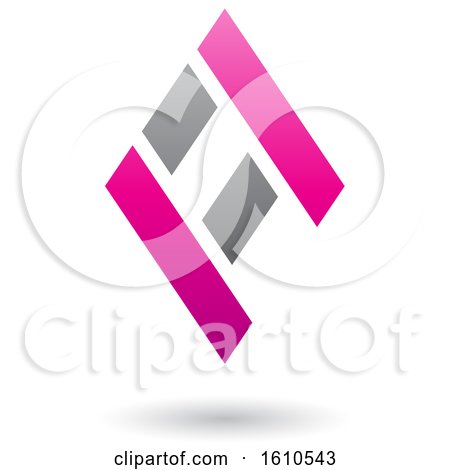 Clipart of a Magenta and Gray Letter a - Royalty Free Vector Illustration by cidepix