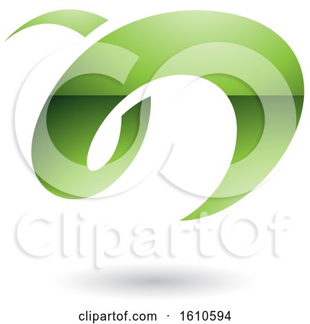Clipart of a Green Letter N - Royalty Free Vector Illustration by cidepix