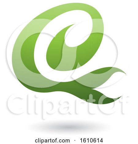 Clipart of a Green Letter E - Royalty Free Vector Illustration by cidepix