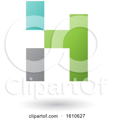 Clipart of a Letter H - Royalty Free Vector Illustration by cidepix