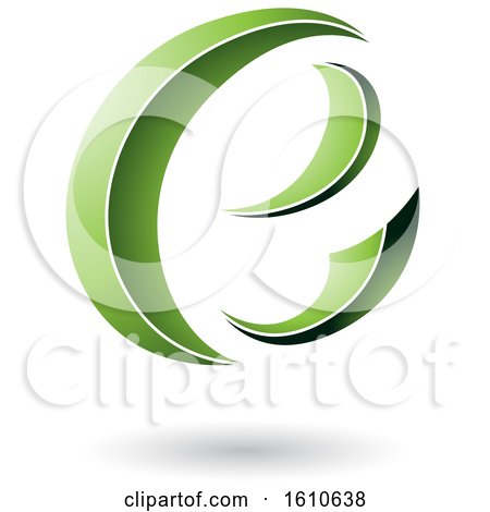 Clipart of a Green Letter E - Royalty Free Vector Illustration by cidepix