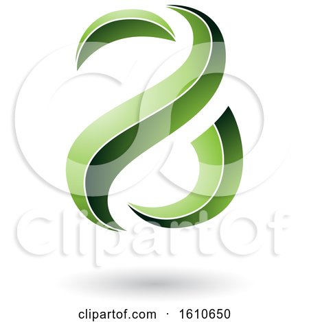 Clipart of a Green Snake Shaped Letter a Design - Royalty Free Vector Illustration by cidepix