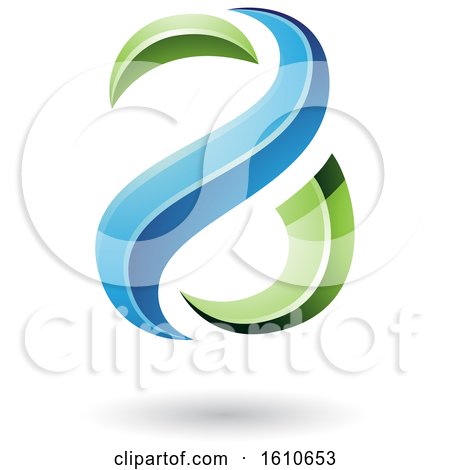 Clipart of a Blue and Green Letter a - Royalty Free Vector Illustration by cidepix