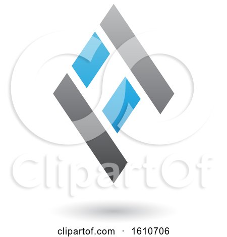 Clipart of a Blue and Gray Letter a - Royalty Free Vector Illustration by cidepix