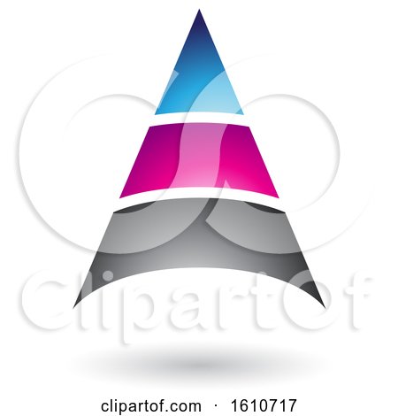 Clipart of a Layered Letter a Design - Royalty Free Vector Illustration by cidepix