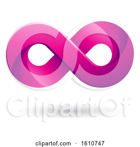 Clipart of a Magenta Infinity Symbol - Royalty Free Vector Illustration by cidepix