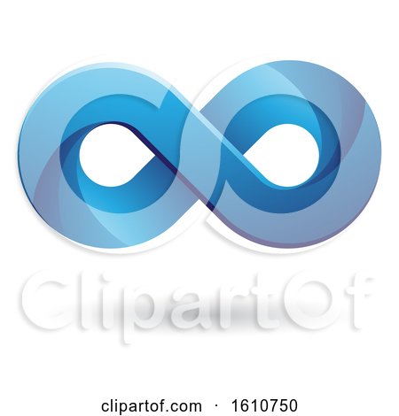 Clipart of a Blue Infinity Symbol - Royalty Free Vector Illustration by cidepix