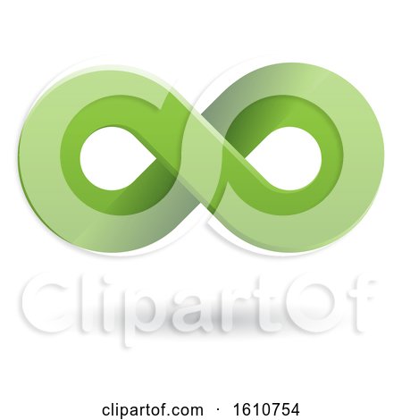 Clipart of a Green Infinity Symbol - Royalty Free Vector Illustration by cidepix